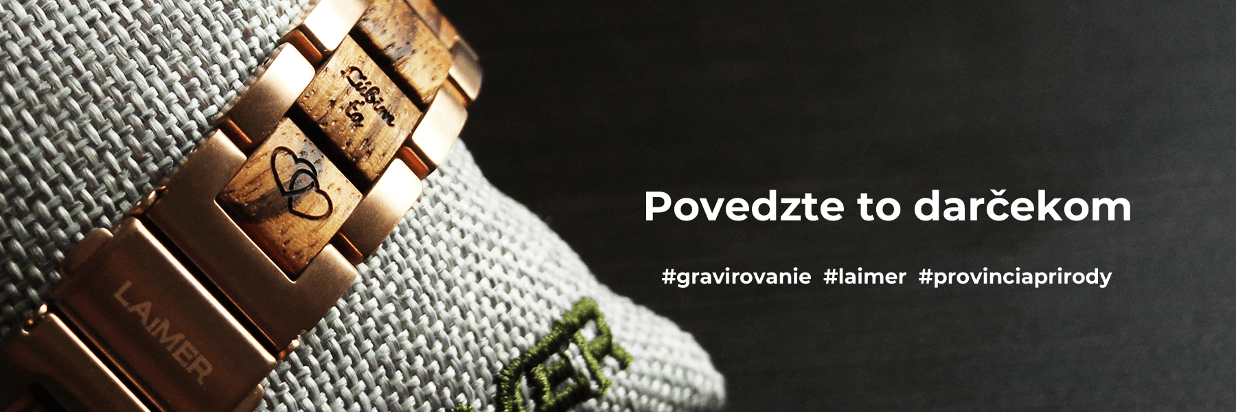 Drevené hodinky s gravírovaním